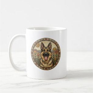Caneca De Café Cachorro Guardião Caprichoso: Arte Ingênua Pastor