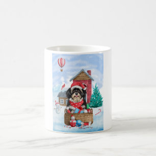 Caneca De Café Cachorro Havanês Na Casa De Cachorro De Natal Na N