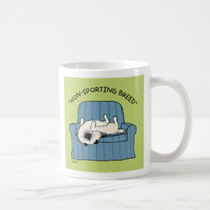 Caneca De Café Cachorro Humoroso De Keeshond "Raça Não Desporti