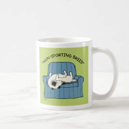 Caneca De Café Cachorro Humoroso De Keeshond "Raça Não Desportiva