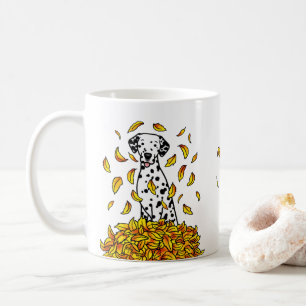 Caneca De Café Cachorro Jogando Cachorro Dalmático (preto 1)