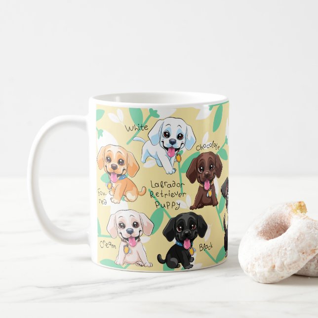 Caneca De Café cachorro labrador retriever (Com Donut)