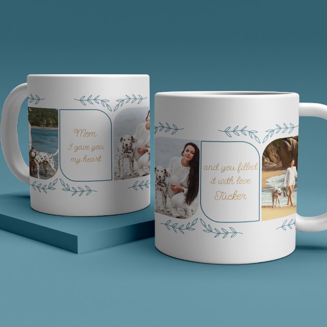 Caneca De Café Cachorro Mãe 3 Palavras Verticais Que Amam Fotogra (Criador carregado)