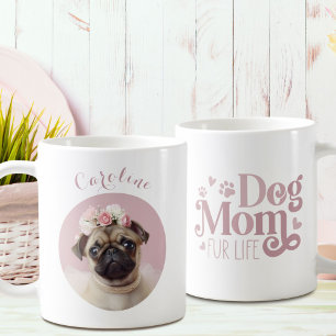 Caneca De Café Cachorro Mãe Pele Vida Pug Foto Personalizada