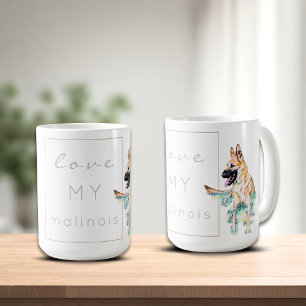 Caneca De Café Cachorro Malinois Shepherd Belga