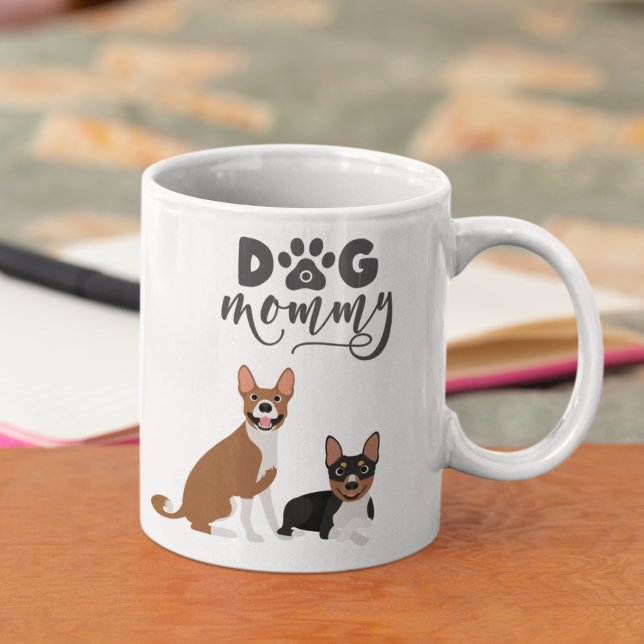 Caneca De Café Cachorro Mamãe Basenji Hounds Cute (Criador carregado)