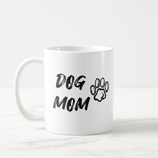 Caneca De Café Cachorro Mamãe Café Mug - Branco (Esquerda)