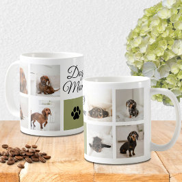 Caneca De Café Cachorro Mamãe Imprime Oito Fotos Personalizadas