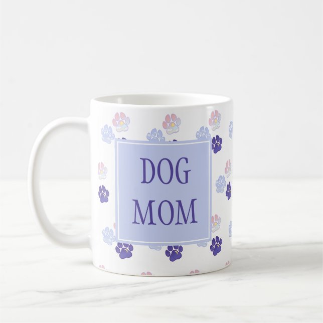 Caneca De Café Cachorro Mamãe Pata Colorida (Esquerda)
