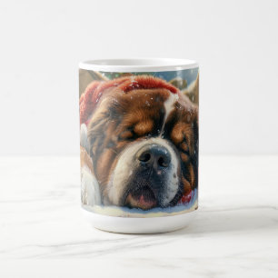 Caneca De Café Cachorro Mastim Tibetano Natal Festivo