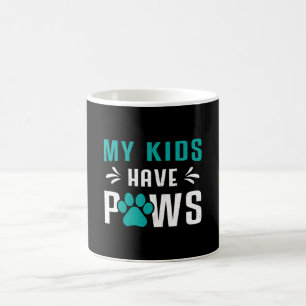 Caneca De Café Cachorro Meus Filhos Têm Cães De Pata Cachorros Ca