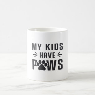 Caneca De Café Cachorro Meus Filhos Têm Cães De Pata Pet Puppy Vi