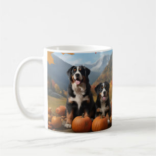 Caneca De Café Cachorro Montanhês Suíço Maior Delícia de Outono A