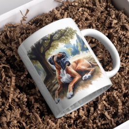 Caneca De Café Cachorro na Shade Watercolor Art