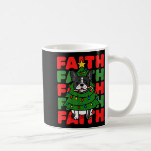Caneca De Café Cachorro Natal Fé Bulldog Francês Filhote Família