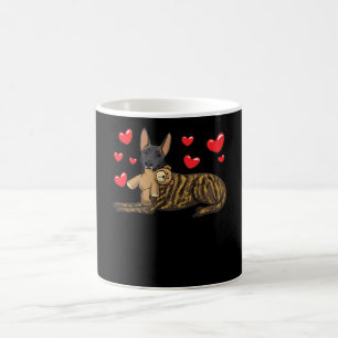 Caneca De Café Cachorro Neerlandês Com Animais E Corações Ench