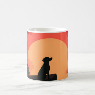 Caneca De Café Cachorro Negro Labrador Mínimo