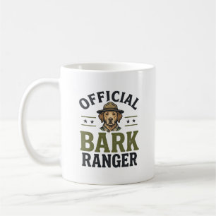 Caneca De Café Cachorro Oficial de Guarda Florestal Gráfico Vinta