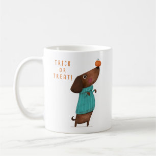 Caneca De Café Cachorro Outono outono do Halloween