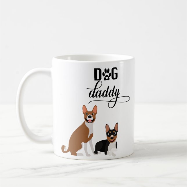 Caneca De Café Cachorro Pai Cute Basenji Hound (Esquerda)