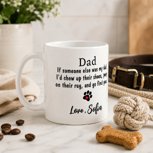 Caneca De Café Cachorro Pai Engraçado - Café de Foto de Animal do