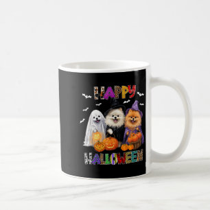 Caneca De Café Cachorro Pembroke Pomerânia Assustador Chapéu de B