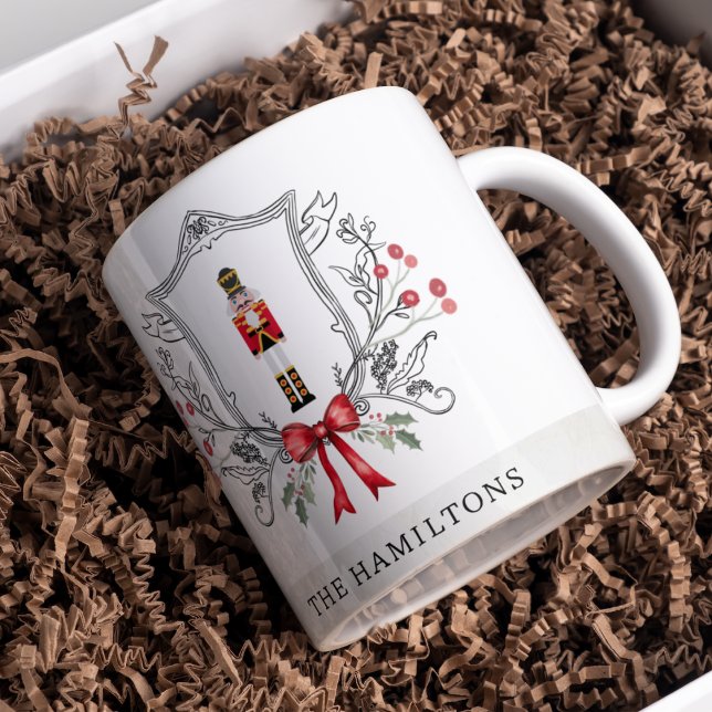 Caneca De Café Cachorro Personalizado Clássico de Natal (Criador carregado)