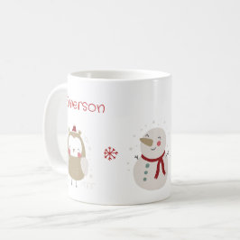 Caneca De Café Cachorro Personalizado de Natal do Criança