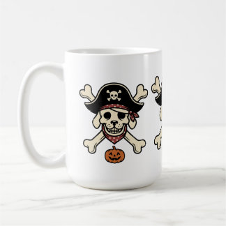 Caneca De Café Cachorro Pirata Vintage Halloween Caveira Ossos Cr