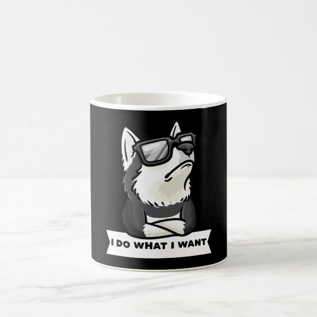 Caneca De Café Cachorro Pomsky Engraçado (Centro)