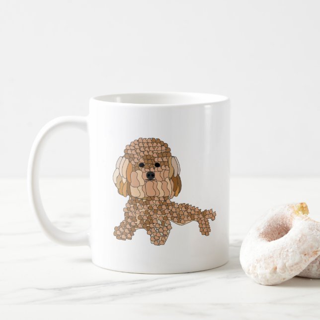 Caneca De Café Cachorro Poodle  (Com Donut)