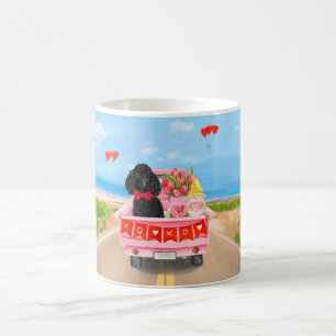 Caneca De Café Cachorro Poodle Caminhão do Dia dos Namorados Cora