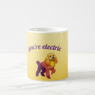 Caneca de Café Cachorro Poodle Elétrico Pop Art