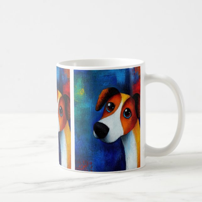 Caneca De Café Cachorro Portraje Café Mug (Direita)