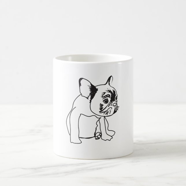 Caneca De Café Cachorro-preto francês Cachorro-preto e branco Cac (Centro)