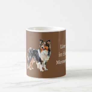 Caneca De Café Cachorro Preto Marrom Branco