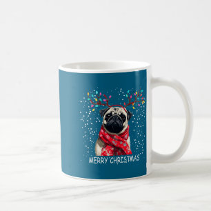 Caneca De Café Cachorro Pug Feminino Chapéu de Natal do Papai Noe