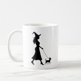 Caneca De Café Cachorro-quente Bruxinha Andando 