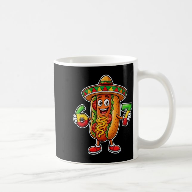 Caneca De Café Cachorro-quente comida mexicana festa cinco de mai (Direita)