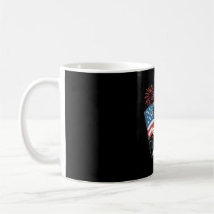Caneca De Café Cachorro-quente de 4 de Julho Bandeira Americana P