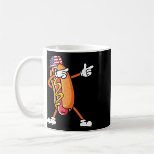 Caneca De Café Cachorro Quente de 4 de Julho Bandeira da América
