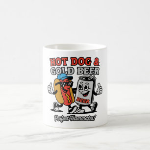 Caneca De Café Cachorro Quente e Bebida Fria