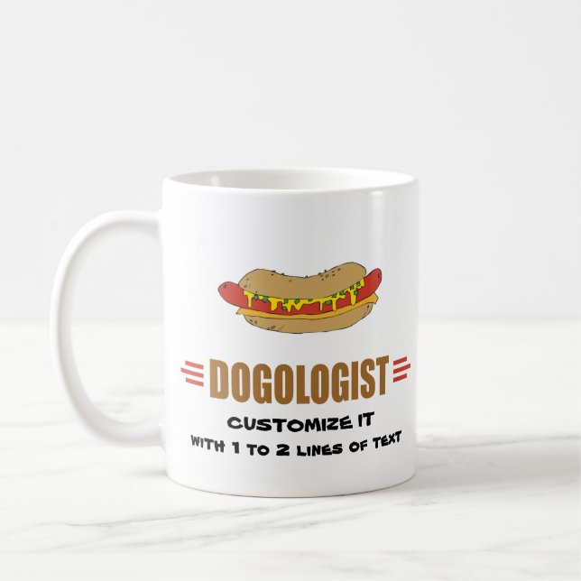 Caneca De Café Cachorro quente engraçado (Esquerda)
