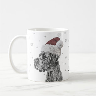 Caneca De Café Cachorro Retrato Natal