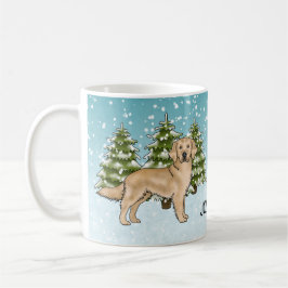 Caneca De Café Cachorro Retriever Dourado Amarelo Natal Nome Pers