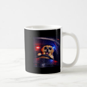 Caneca De Café Cachorro Retriever Dourado da Polícia Engraçado Di