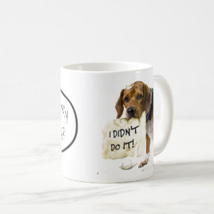 Caneca de Café Cachorro Ruim Divertido Eu Não Fiz 