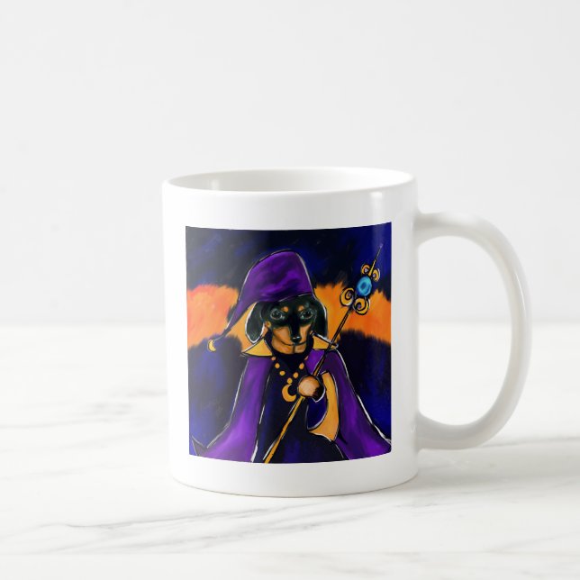 CANECA DE CAFÉ CACHORRO SALSICHA FEITICEIRO (Direita)