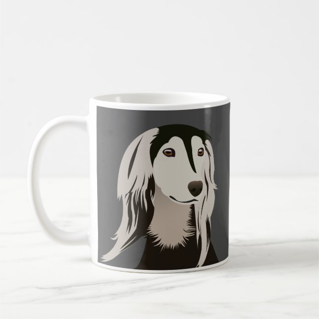 Caneca De Café Cachorro Saluki (Esquerda)