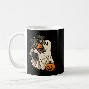 Caneca De Café Cachorro Schnauzer Miniatura Fantasma Halloween